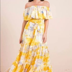 Yellow maxi dress